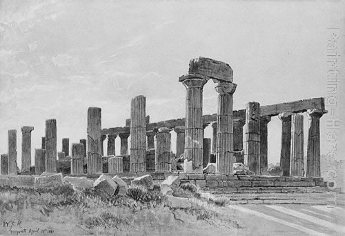 Girgenti (The Temple of Juno Lacinia at Agrigentum) painting - William Stanley Haseltine Girgenti (The Temple of Juno Lacinia at Agrigentum) art painting
